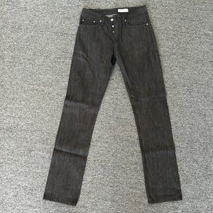 Gustin 30x32 Dark-wash Raw Denim Slim Straight Jeans